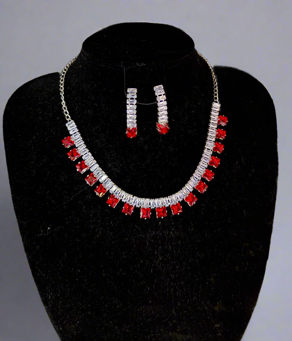 Artificial American diamond choker necklace set| Elegant jewellery Famaza couture