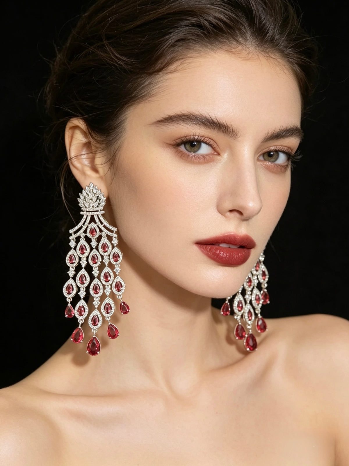 Empress Cascading Waterfall Chandelier Earrings