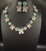 American Diamond Necklace Set with earring |3D Butterfly design