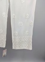 Wide-Leg Modal Trousers with Exquisite Handmade Embroidery