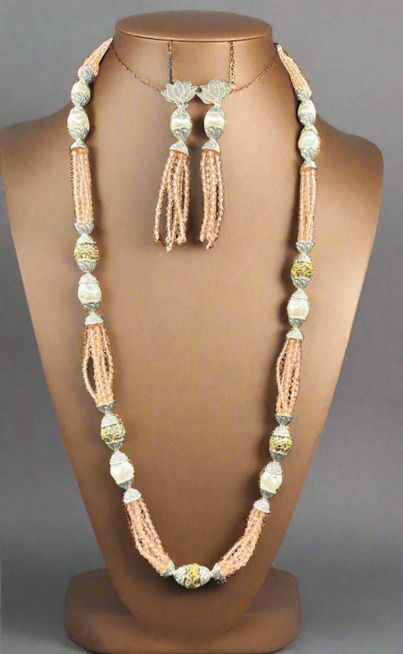 Real crystal beaded/MOP Mala Set | Regal Jewellery– Famaza Couture