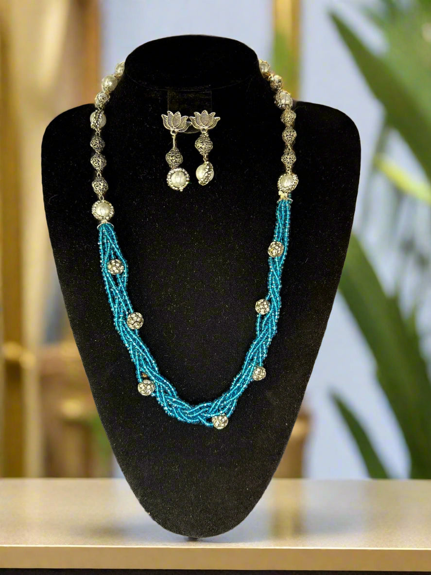 Fusion Twisted Layer Beaded Mala Set | Regal Jewellery – Famaza Couture