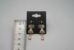 The Blush Cascade Earrings: Rose Gold American Diamond Dangling Earrings | Famaza Couture