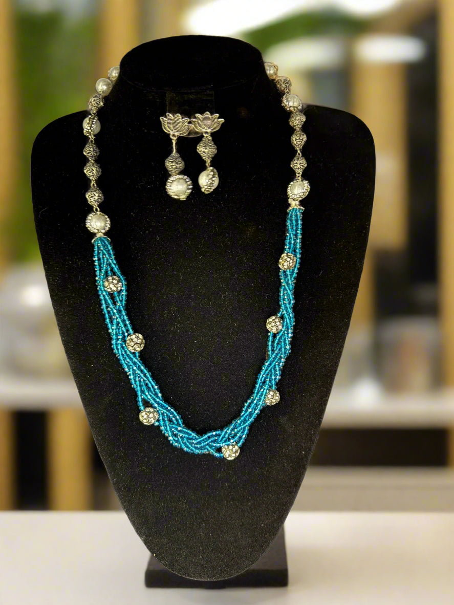 Fusion Twisted Layer Beaded Mala Set | Regal Jewellery – Famaza Couture