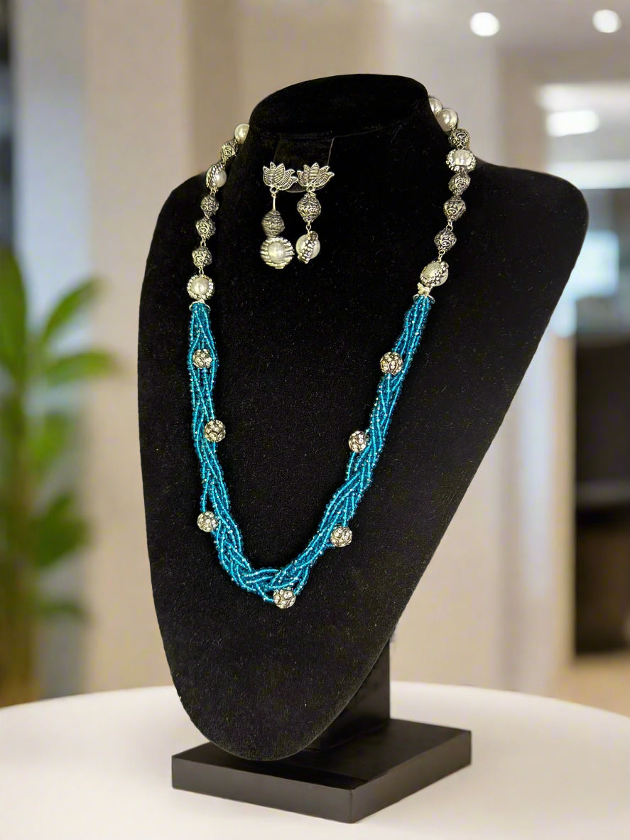 Fusion Twisted Layer Beaded Mala Set | Regal Jewellery – Famaza Couture