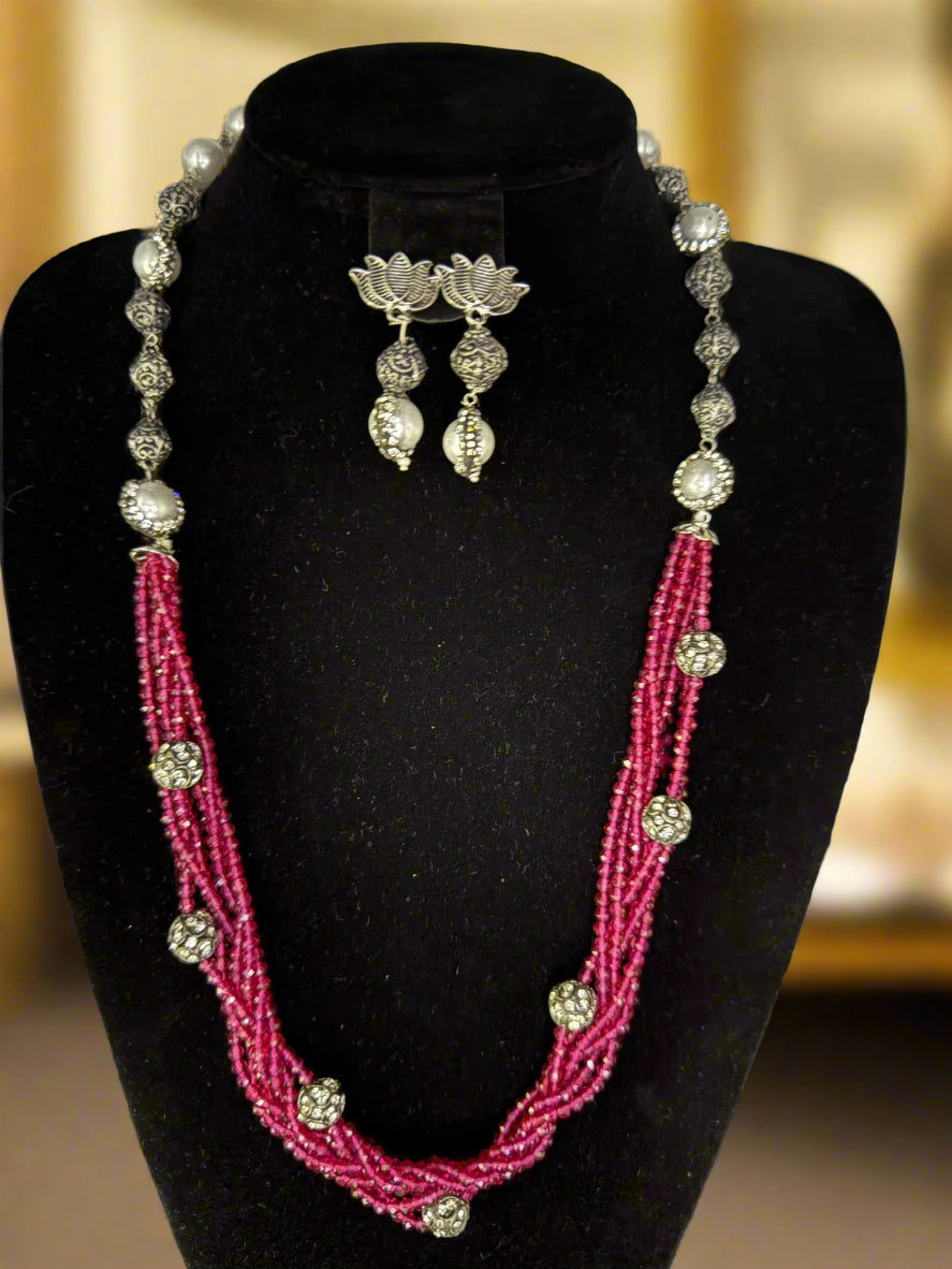 Fusion Twisted Layer Beaded Mala Set | Regal Jewellery – Famaza Couture
