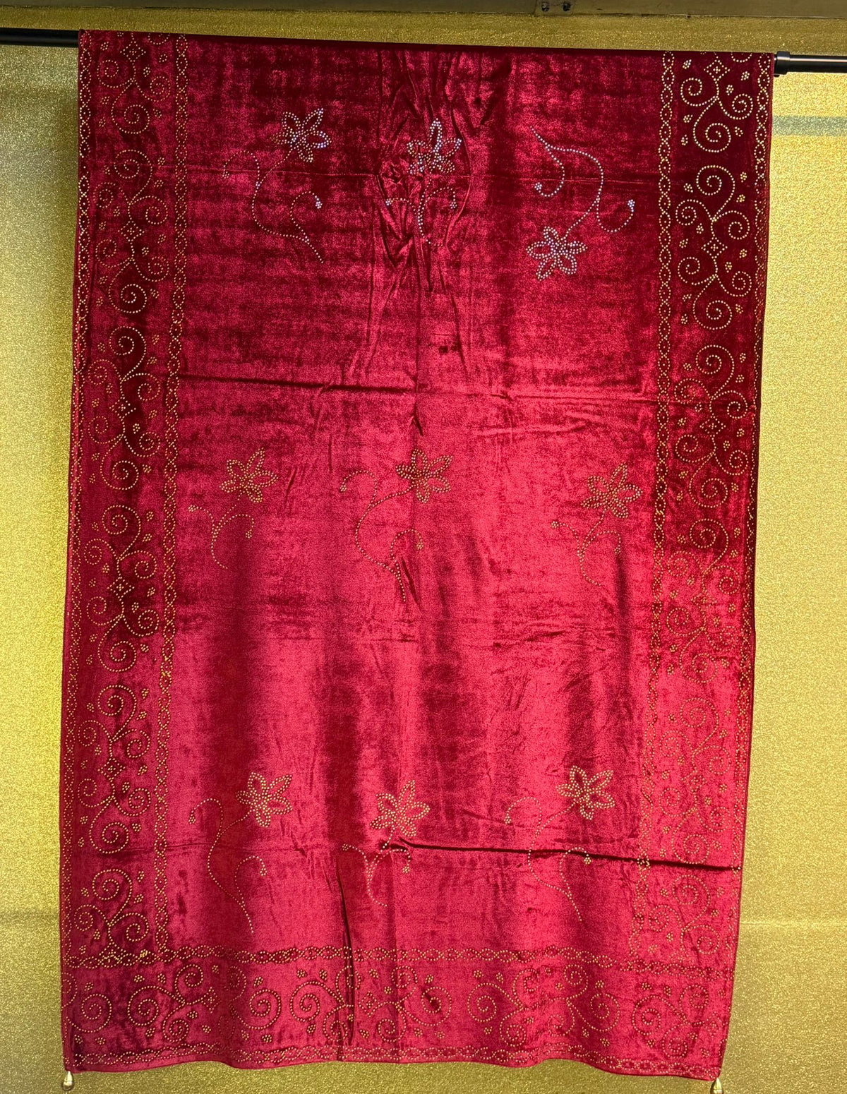 Exquisite Velvet stole with Swarovski work| Elegance for Winter – Famaza Couture