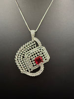 Artificial AD Pendants Set with earrings | Brooch Design – Famaza Couture