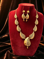 Premium Gold Plated Paisley Bridal Jewellery Set | Famaza Couture