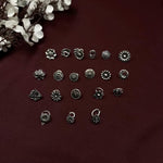 Oxidised silver press-on nose pin