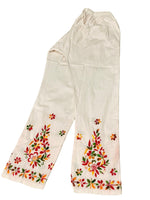 Cotton Multi-Thread Embroidery Pants for Women