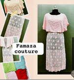 Chikankari capelet Dress in Viscose