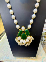 Mother of pearl & Mona lisa stone Mala Set | Regal Jewellery – Famaza Couture