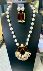 Mother of pearl & Mona lisa stone Mala Set | Regal Jewellery – Famaza Couture