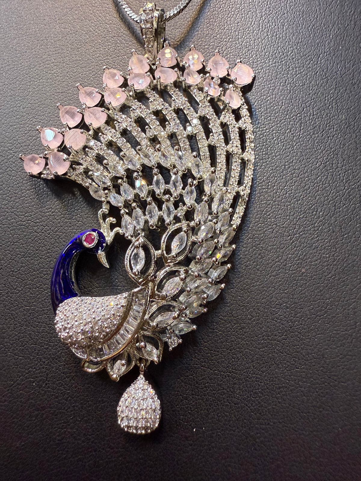 Peacock Pendants Set with earrings | Peacock full wing open– Famaza Couture