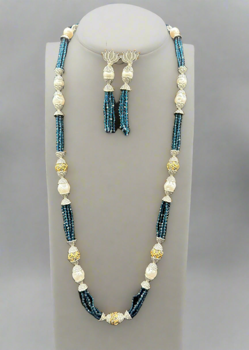 Real crystal beaded/MOP Mala Set | Regal Jewellery– Famaza Couture