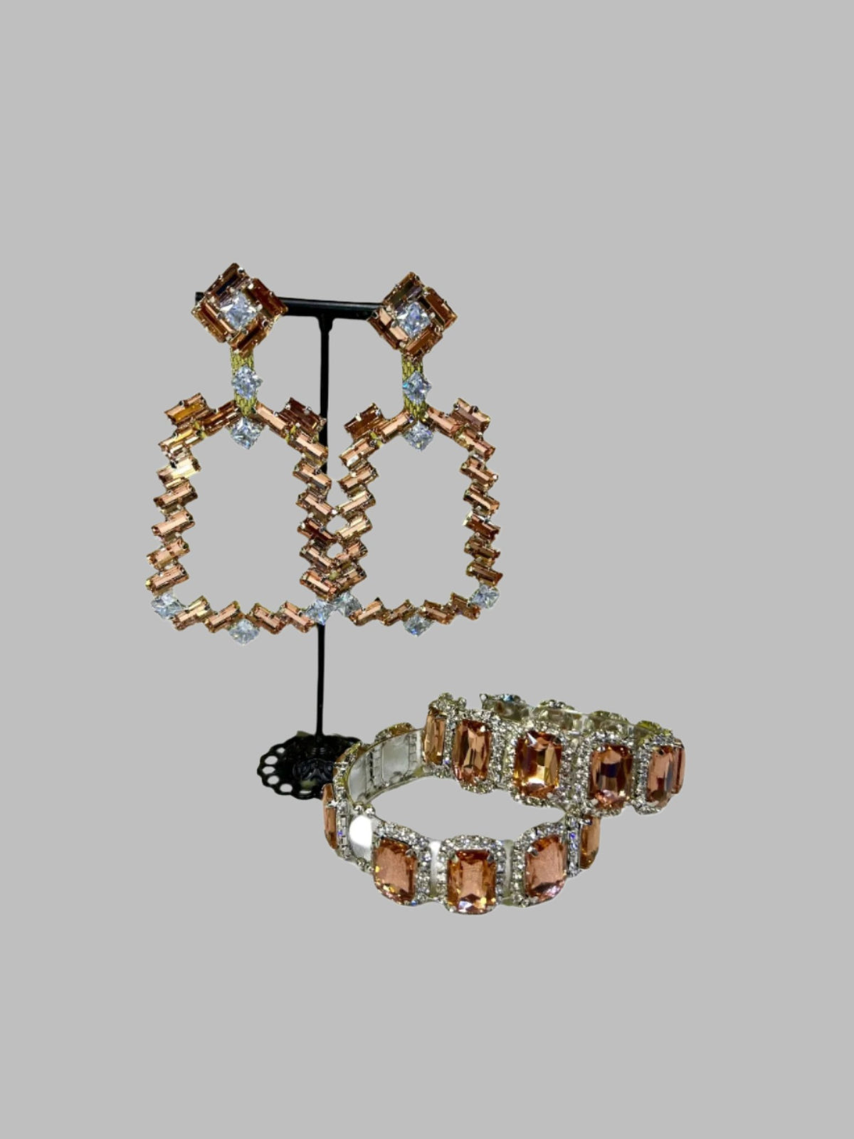 Rose Gold Sapphire Earrings