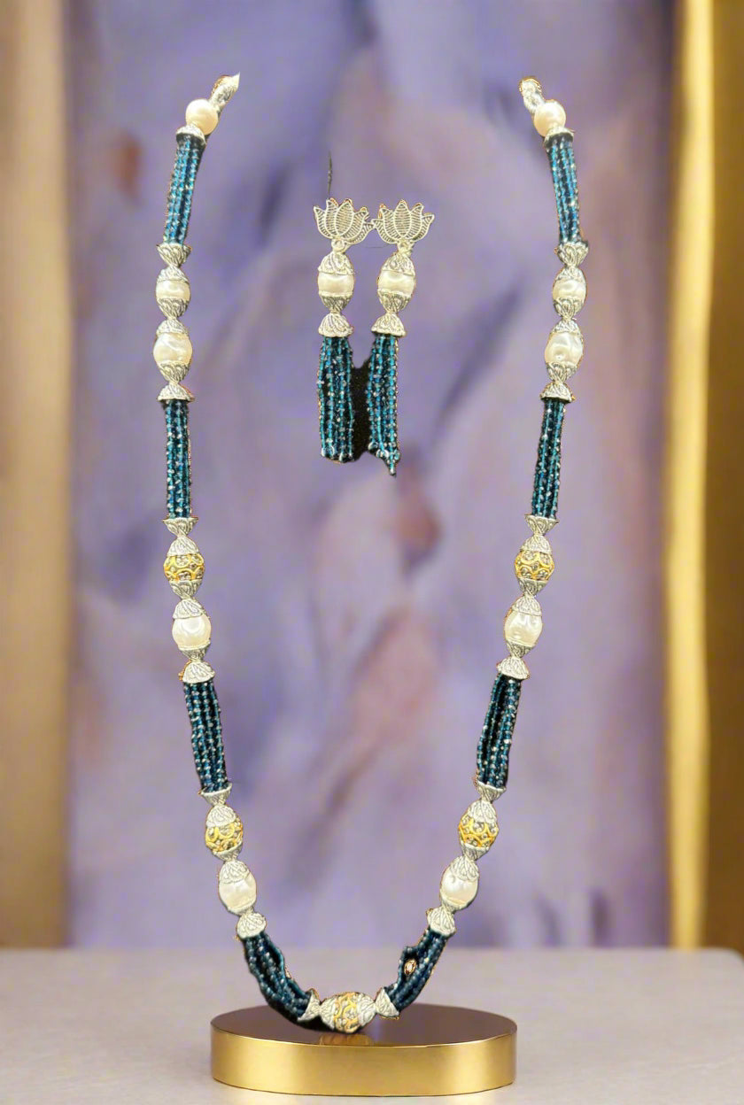 Real crystal beaded/MOP Mala Set | Regal Jewellery– Famaza Couture