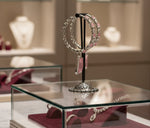 American Diamonds drop Jhumka bali earrings/Silver Finish Earrings