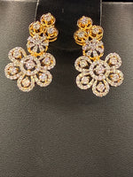 Gold Plated FloralSet with White Accents | Necklace & Earrings | Famaza couture