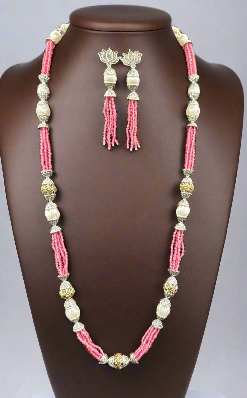 Real crystal beaded/MOP Mala Set | Regal Jewellery– Famaza Couture