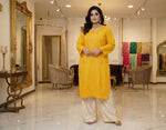 Plus Size Chikankari Cotton Kurti | 8XLā14XL | Elegant Shirt Dress ā Famaza Couture