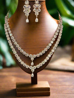 The Regal Majesty Double Layer AD Jewellery Set - Premium Luxury Jewellery | Famaza Couture