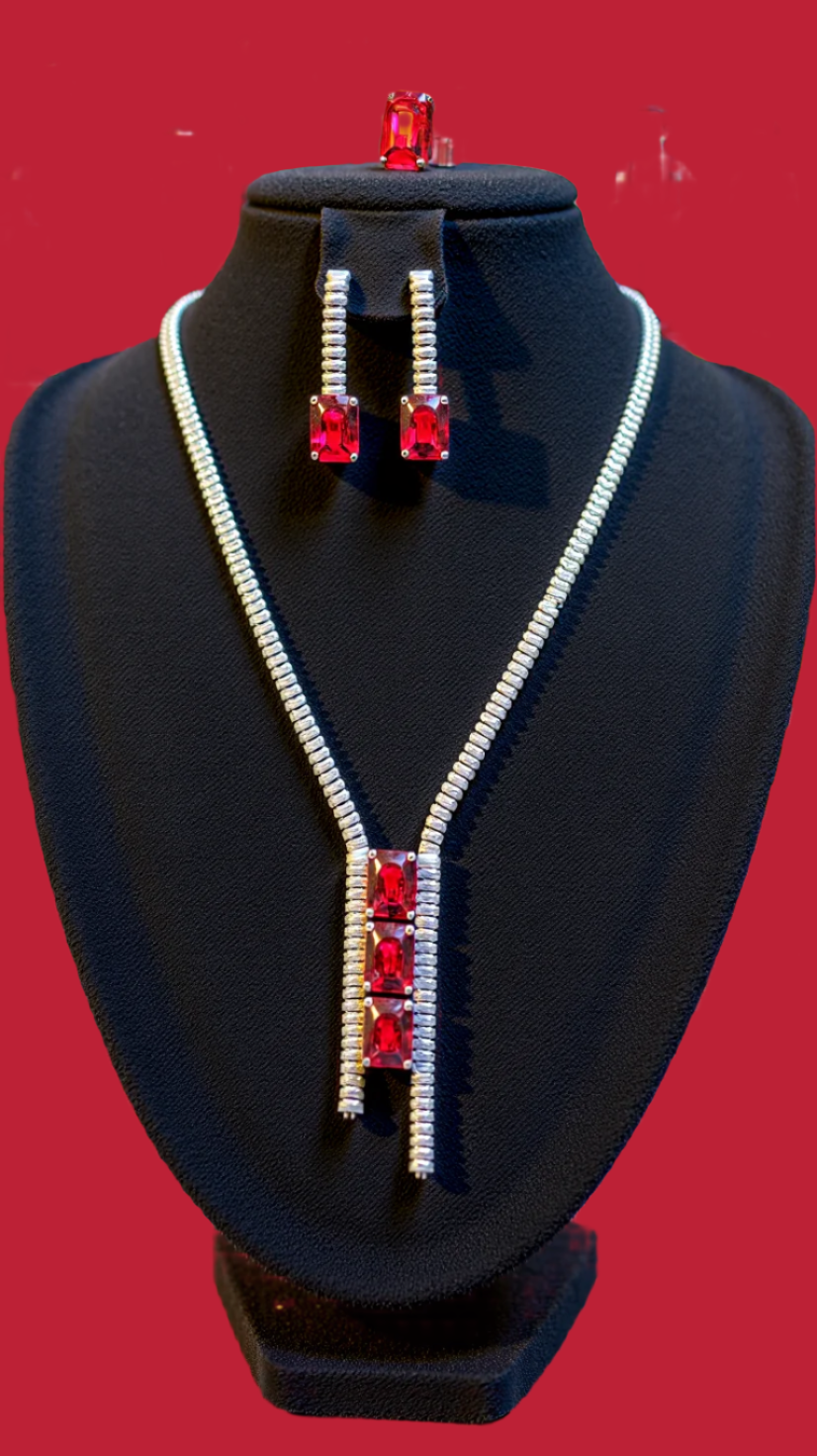 Asymmetric Drop Jewellery set |Famaza couture