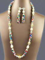 Real crystal beaded/MOP Mala Set | Regal Jewellery– Famaza Couture