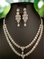 The Regal Majesty Double Layer AD Jewellery Set - Premium Luxury Jewellery | Famaza Couture