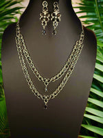 The Regal Majesty Double Layer AD Jewellery Set - Premium Luxury Jewellery | Famaza Couture