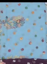 Georgette Saree with chikankari Keel Jaal Embroidery – Elegant Palla Work | Famaza Couture