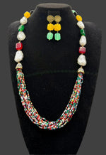 Bollywood Style Monalisa Stone & Crystal Beaded Mala Set | Regal Jewellery – Famaza Couture