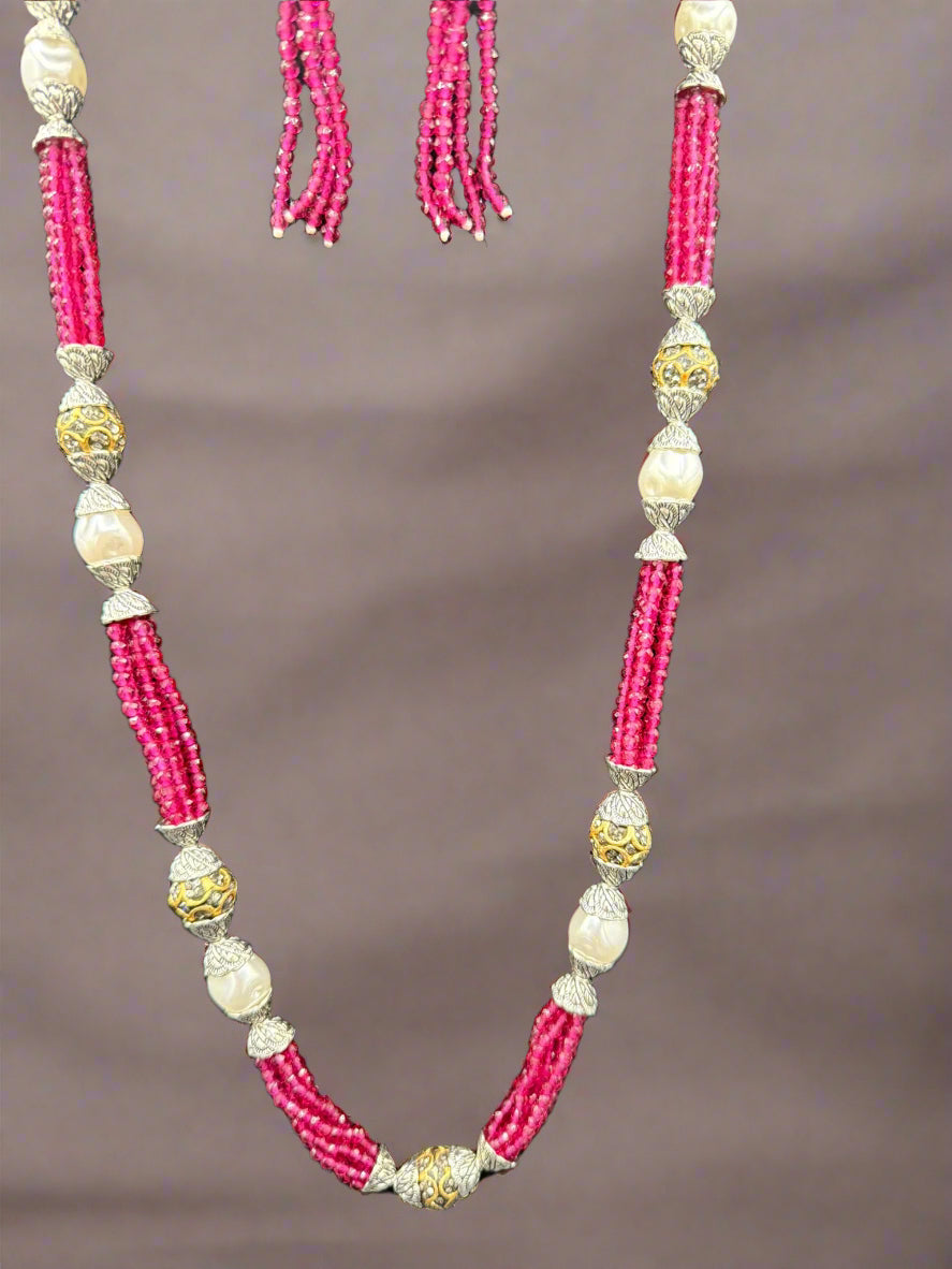 Real crystal beaded/MOP Mala Set | Regal Jewellery– Famaza Couture
