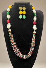 Bollywood Style Monalisa Stone & Crystal Beaded Mala Set | Regal Jewellery – Famaza Couture