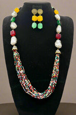 Bollywood Style Monalisa Stone & Crystal Beaded Mala Set | Regal Jewellery – Famaza Couture