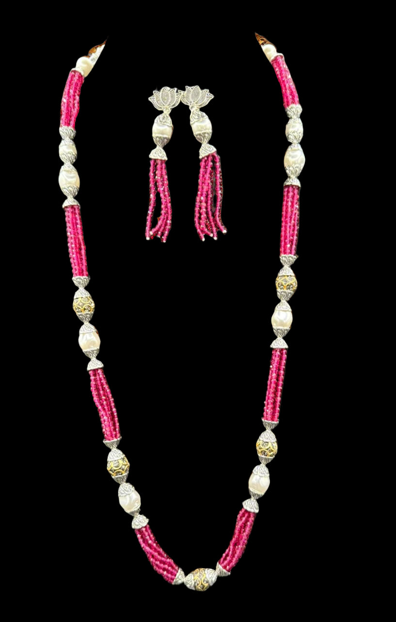 Real crystal beaded/MOP Mala Set | Regal Jewellery– Famaza Couture