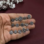 Oxidised silver press-on nose pin