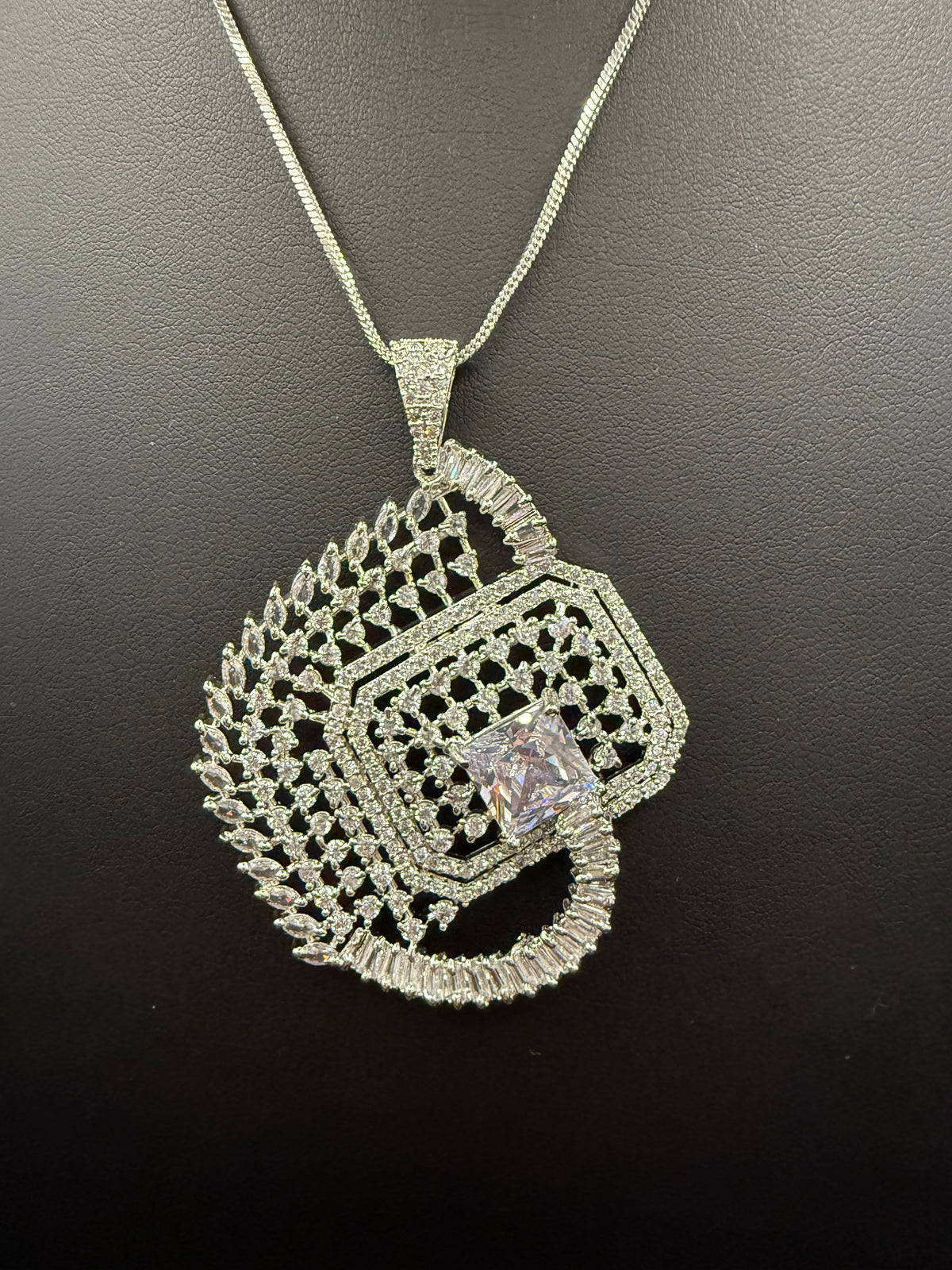 Artificial AD Pendants Set with earrings | Brooch Design – Famaza Couture