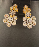 Gold Plated FloralSet with White Accents | Necklace & Earrings | Famaza couture