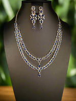 The Regal Majesty Double Layer AD Jewellery Set - Premium Luxury Jewellery | Famaza Couture