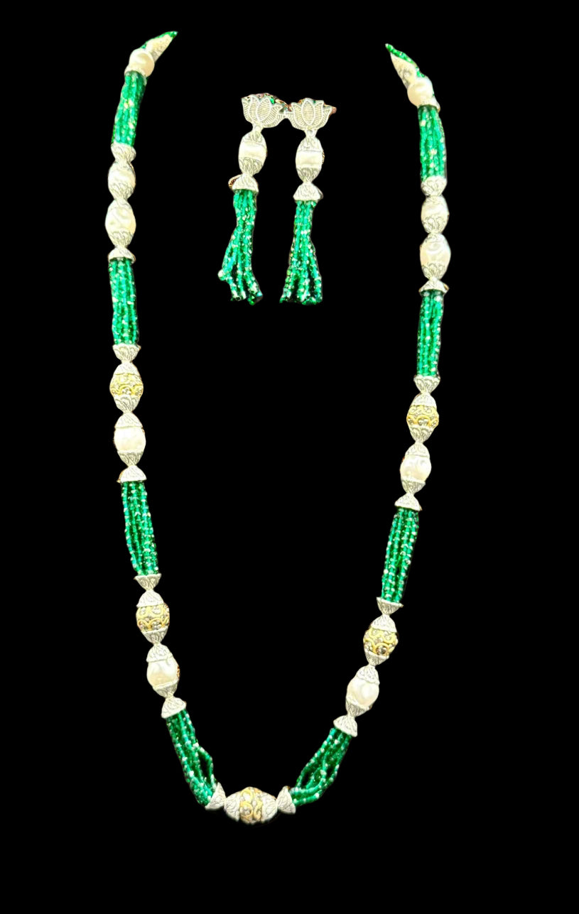 Real crystal beaded/MOP Mala Set | Regal Jewellery– Famaza Couture