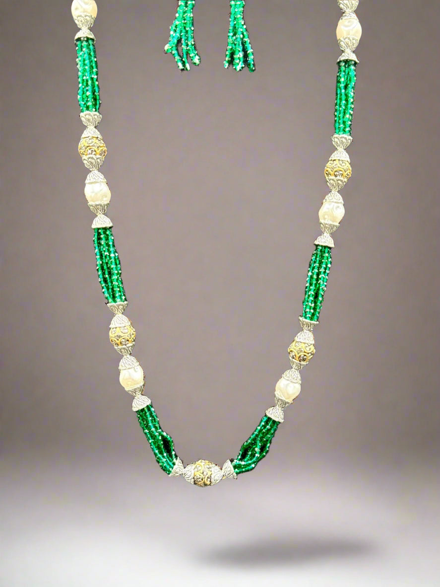 Real crystal beaded/MOP Mala Set | Regal Jewellery– Famaza Couture