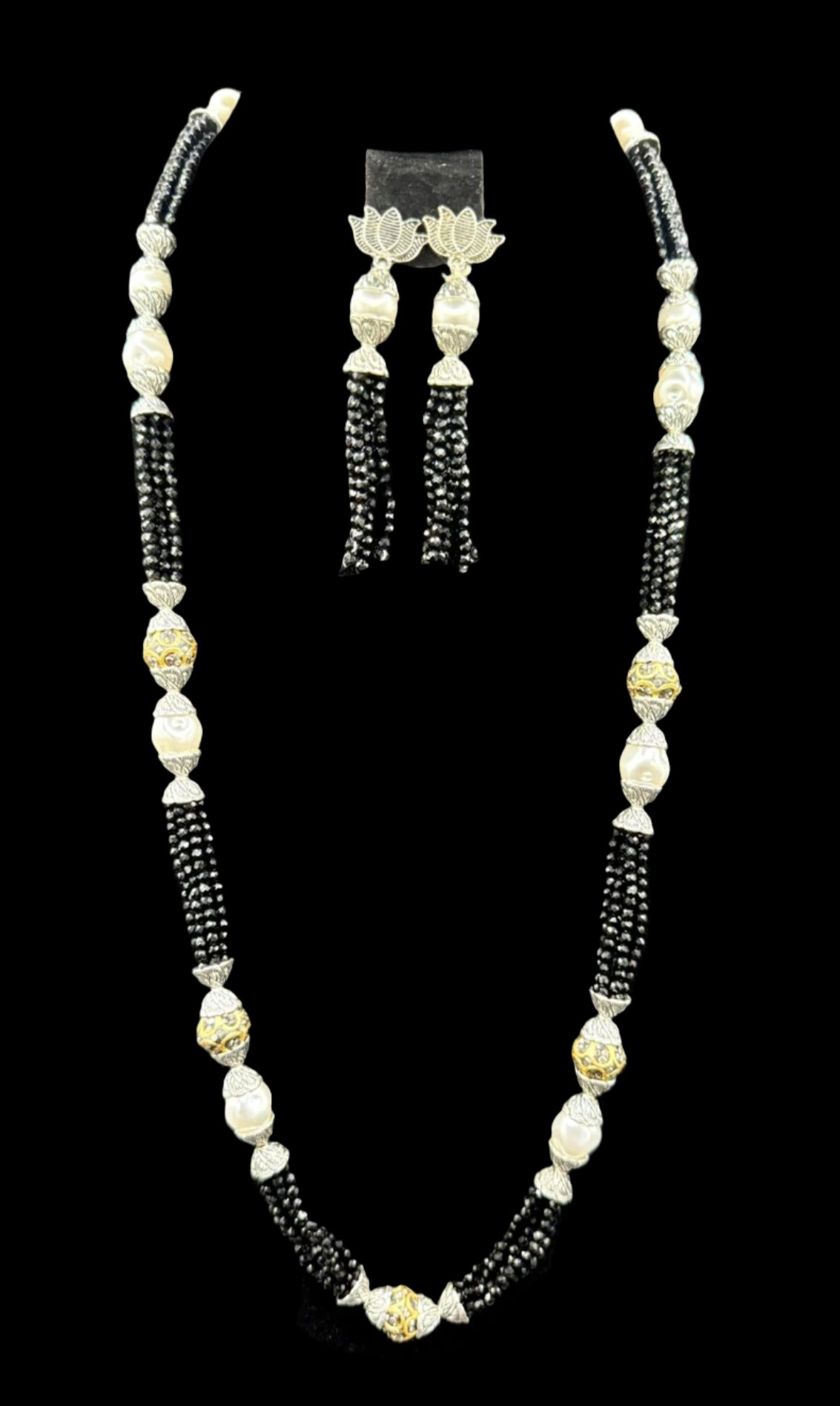 Real crystal beaded/MOP Mala Set | Regal Jewellery– Famaza Couture
