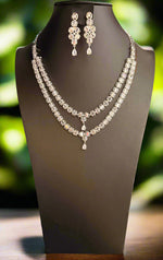 The Regal Majesty Double Layer AD Jewellery Set - Premium Luxury Jewellery | Famaza Couture