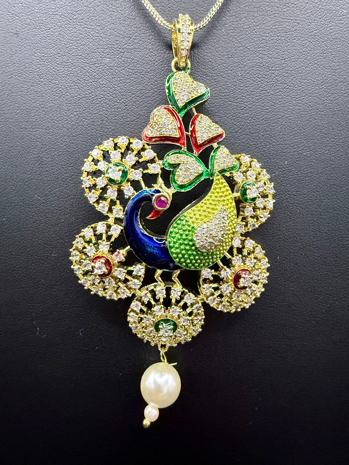 Peacock Pendants Set with earrings | Elegant Peacock Design – Famaza Couture