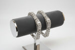 Handcrafted Square Cut American Diamond Bangles in Silver