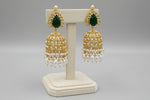 A Royal Gilded emerald green Monalisa Stone and Coin Golden