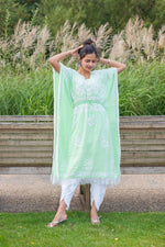 Azmat Chikankari Kaftan dress