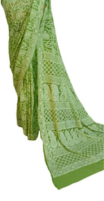 Full Jaal Chikankari Georgette Saree with Palla Keel Jaal Work – Elegant Ethnic Wear